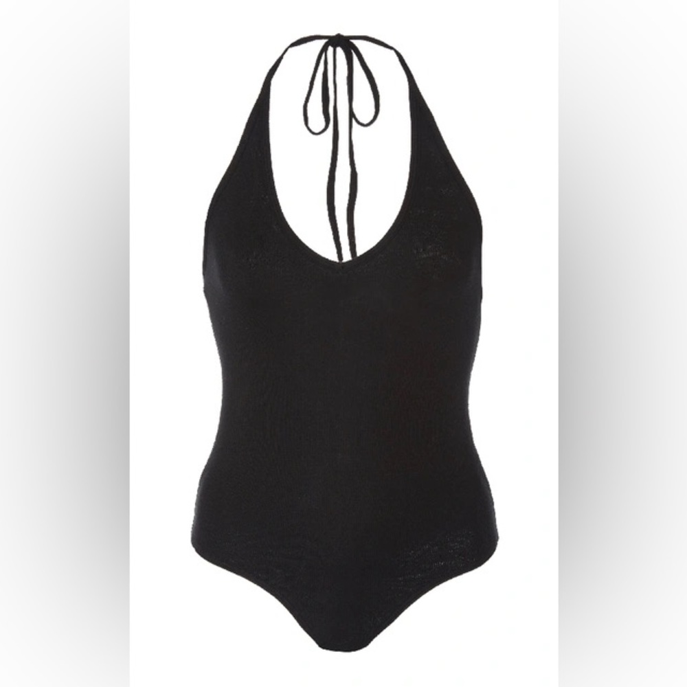 ATM Anthony Thomas Mellilo ribbed Modal halter bodysuit. Super soft and comfy.